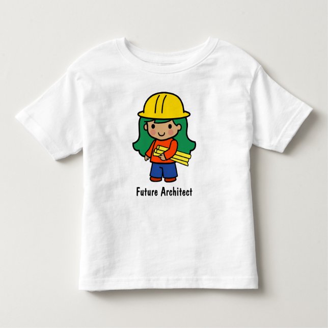 Chica de futuro arquitecto en camiseta de Gorra du (Anverso)