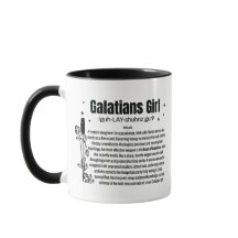 Chica de Gálatas Taza de Café de Dos Tonos de 11oz