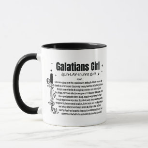 Chica de Gálatas Taza de Café de Dos Tonos de 11oz