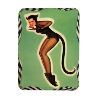 Chica de gato Chica de anclaje de vintage imán fle