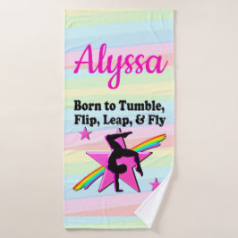 CHICA DE GIMNASTICA DE LA REINA DE TUMBLING