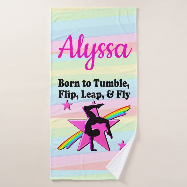 CHICA DE GIMNASTICA DE LA REINA DE TUMBLING (Toalla de baño)