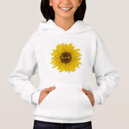 chica de girasol alegre con nombre personalizado