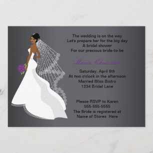 Chica de glamour Invitación a ducha de novia 1(c1)