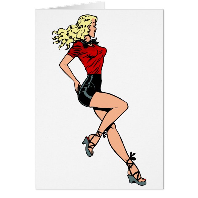 Chica de glamour vintage al lado, blond Blombshell (Frente)