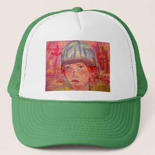 chica de gorra de existencias
