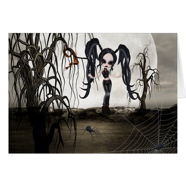 Chica de Gótico de Sepia (Anverso (Horizontal))