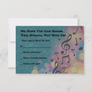 Chica de guitarra Bat Bar Mitzvah Invitación Tarje