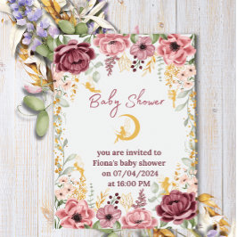 Chica de hadas Baby Shower flor Invitación Jardín
