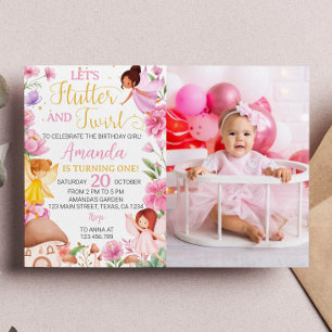 Chica de hadas mágicas Invitación de cumpleaños 1