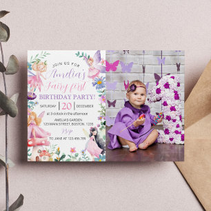 Chica de hadas mágicas Invitación de cumpleaños 1