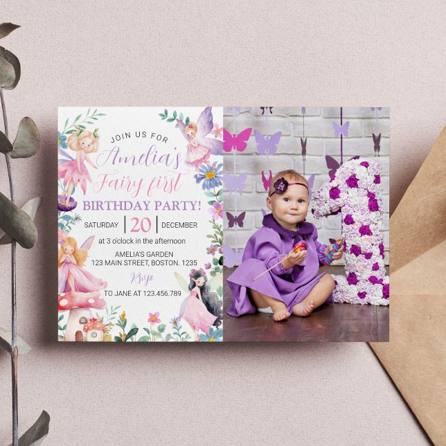 Chica de hadas mágicas Invitación de cumpleaños 1 (Subido por el creador)