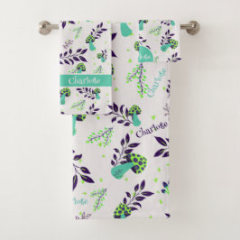 Chica de hongos cortos y nombre personalizado del