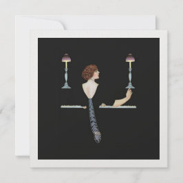 Chica de Ilustracion de época jugando al piano
