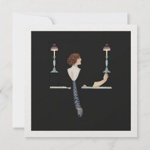 Chica de Ilustracion de época jugando al piano