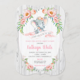 Chica de Invitación a Baby Shower de Floral Boho E