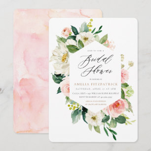Chica de Invitación a la Ducha Bridal con Floral G