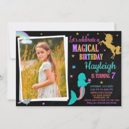Chica de invitación a la sirena de fotos y a la un