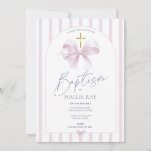 Chica de invitación al bautismo, compás rosado mod