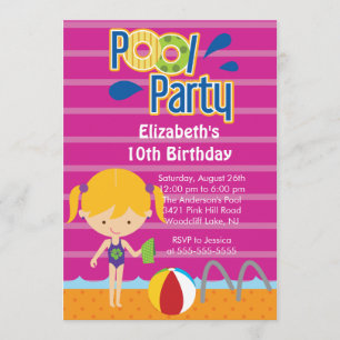chica de invitación de cumpleaños de Fiesta de gru