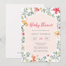 Chica de invitación tropical de Baby Shower