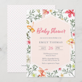 Chica de invitación tropical de Baby Shower