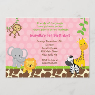 Chica de invitaciones a fiesta de cumpleaños de Zo