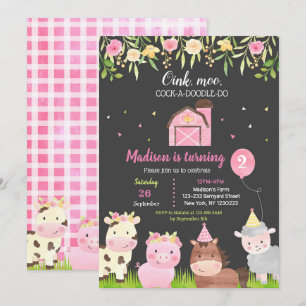 Chica de invitaciones a la fiesta de cumpleaños 2