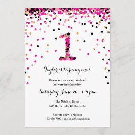 Chica de invitaciones a la fiesta de cumpleaños de