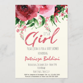 Chica de invitaciones de Baby Shower