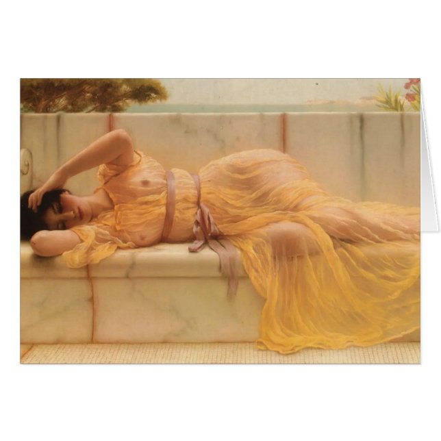 Chica de Juan Guillermo Godward- en pañería (Anverso (Horizontal))