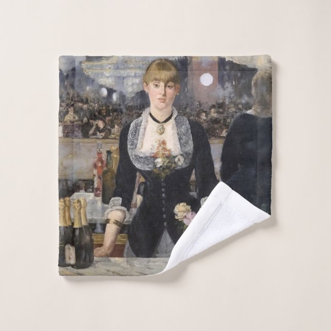 Chica de la camarera victoriana en Folies Bergere, (Toallita)