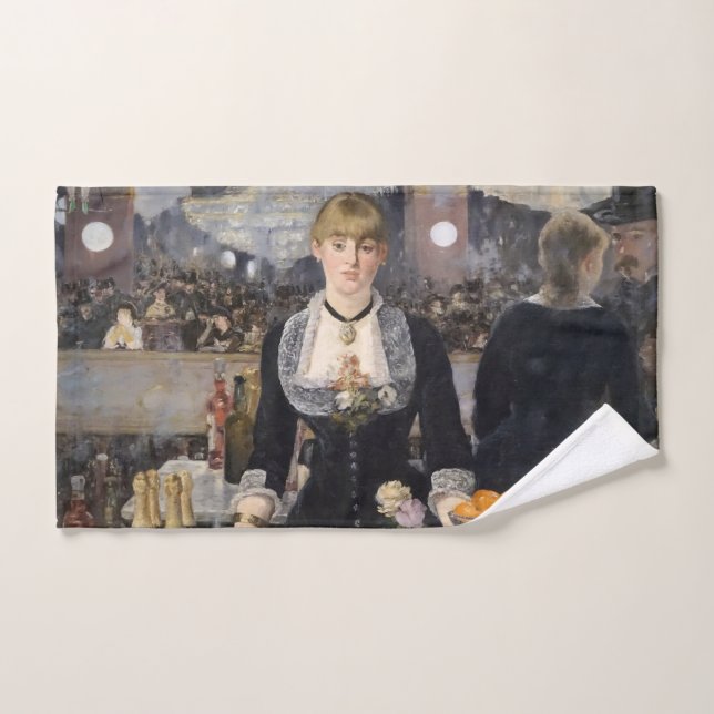 Chica de la camarera victoriana en Folies Bergere, (Toalla de mano)