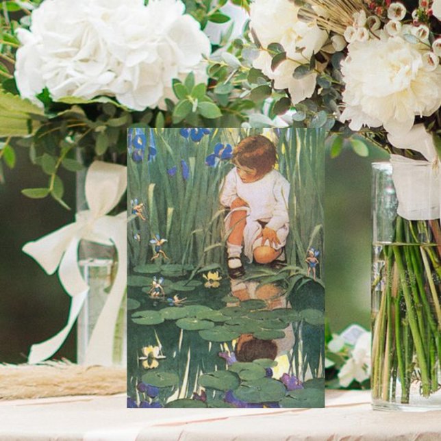 Chica de la época y hadas en la tarjeta del día de (Subido por el creador)