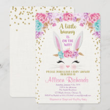 Chica de la invitación a la ducha de bebé de Seman