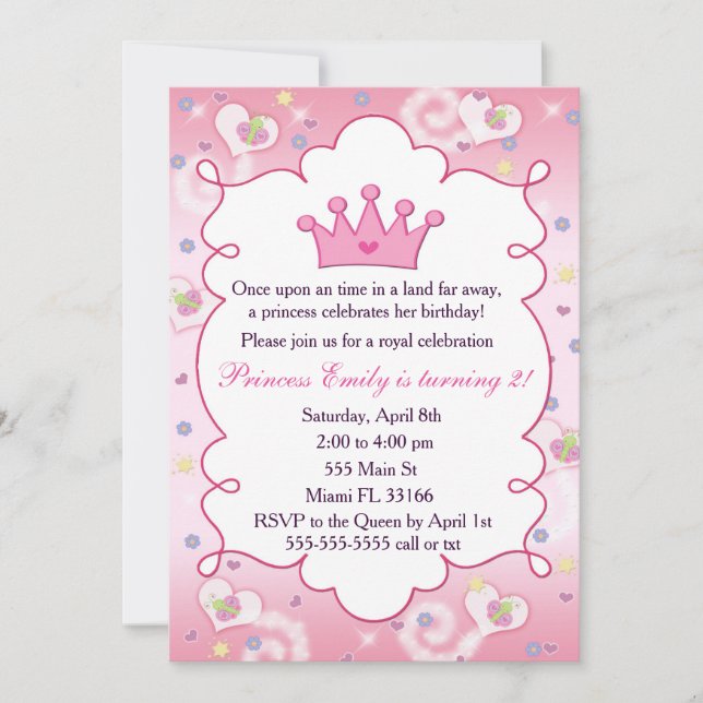 Chica de la invitación a la princesa Fiesta de cum (Anverso)