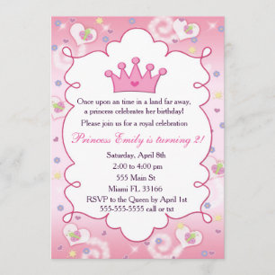 Chica de la invitación a la princesa Fiesta de cum