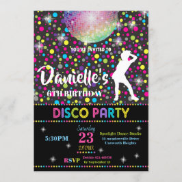 Chica de la invitación de la fiesta de cumpleaños
