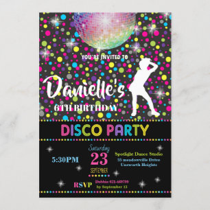 Chica de la invitación de la fiesta de cumpleaños