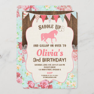 Chica de la invitación del cumpleaños de la