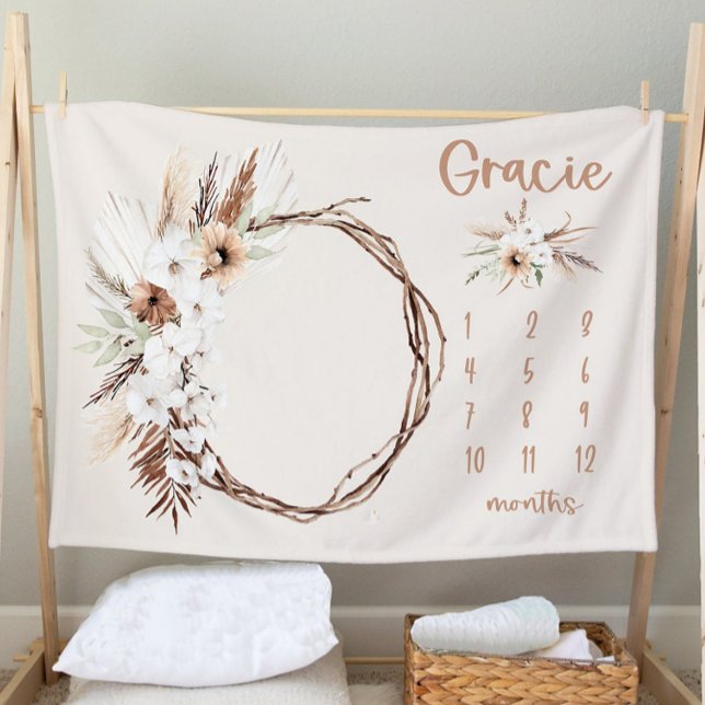 Chica de la manta de hito Boho - Month Blanket-Per (Subido por el creador)