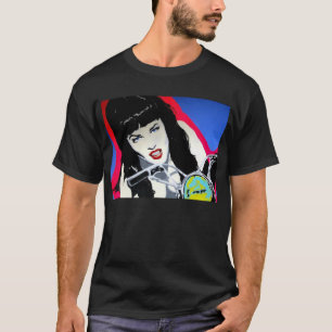 "Chica de la motocicleta" en una camisa