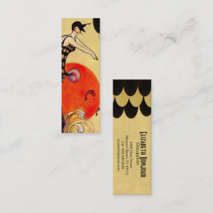 Chica de la natación - tarjeta de visita delgada