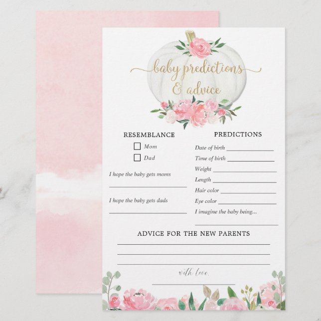 Chica de las calabazas de caída de la tarjeta de c (Anverso / Reverso)