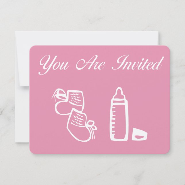 Chica de las invitaciones de Baby Shower (Anverso)