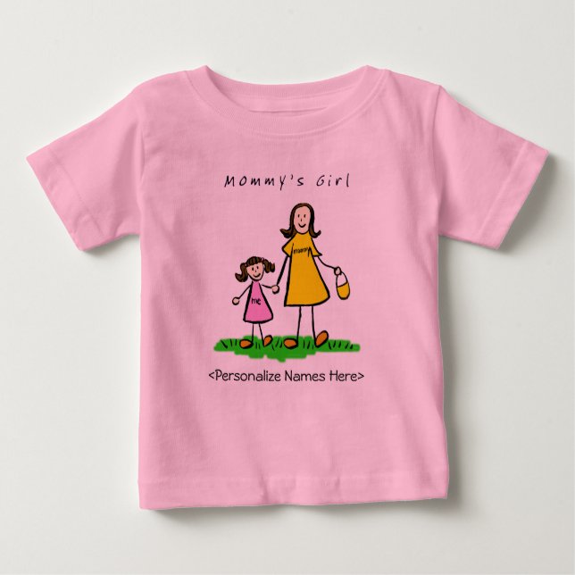 Chica de mamá - Madre brunette y camiseta de hija (Anverso)