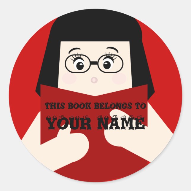 Chica de marcadores 2 Pegatina de Personalizado de (Anverso)