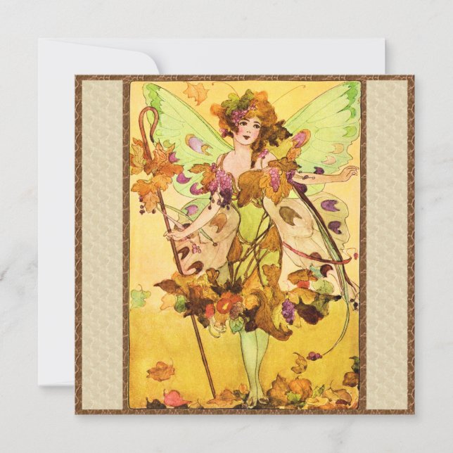 Chica de mariposa de hadas de otoño (Anverso)