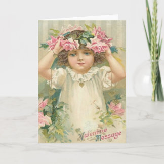 Chica de mensajes de San Valentín con tarjetas de