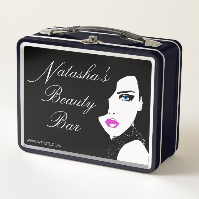 Chica de moda Black Pink Beauty Bar Caja Metalizad (Anverso)